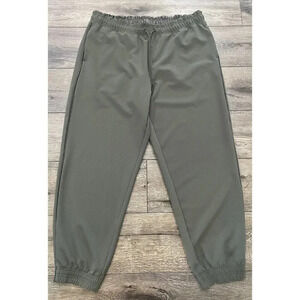 Athleta Metropolis Jogger Drawstring Waist Olive Green Size 14